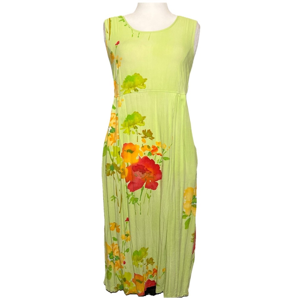 Jams World Sundress Multicolor Jungle Splash Hawaiian Slit Floral M Pocket